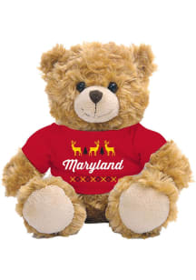 Maryland Terrapins Jardine  Holiday 10" Holiday Plush - White