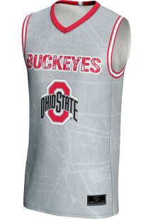 ProSphere Ohio State Buckeyes Youth Vigor Grey Basketball Jersey