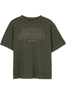 Harvard Crimson Olive Est 1636 Short Sleeve T Shirt