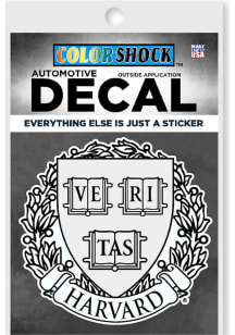 Harvard Crimson Adorned Shield Auto Decal - White