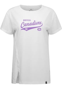 Levelwear Montreal Canadiens Womens White Influx Glide Short Sleeve T-Shirt