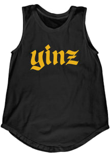 Blue 84 Pittsburgh Womens Black Yinz Tank Top
