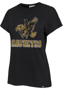 47 Iowa Hawkeyes Womens Black Tone Up Short Sleeve T-Shirt
