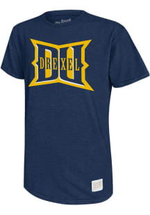 Original Retro Brand Drexel Dragons Navy Blue Oil Wash Short Sleeve T Shirt