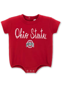 Ohio State Buckeyes Baby Red Bubble Short Sleeve One Piece