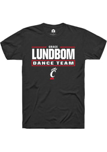 Grace Lundbom Cincinnati Bearcats Black NIL Stacked Box Short Sleeve Player T Shirt