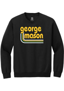 Summit Sportswear George Mason University Mens Black Stripes Long Sleeve Crew Sweatshirt
