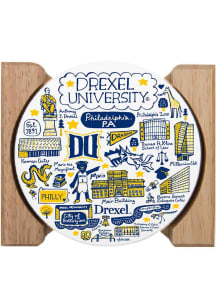 Drexel Dragons 4pk Julia Gash Coaster - White