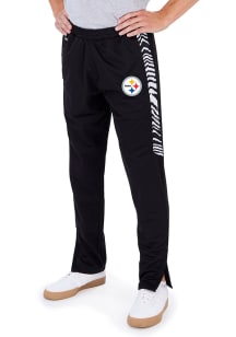Zubaz Pittsburgh Steelers Mens Black Zebra Side Panels Pants