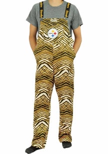 Pittsburgh Steelers Mens Black Lined Zebra Overalls