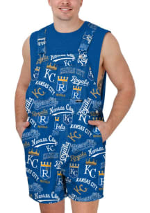Forever Collectibles Kansas City Royals Mens Blue Historic Print Overalls