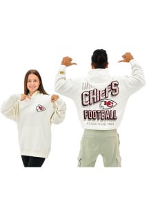 Kansas City Chiefs Mens White Sport Drop Long Sleeve Hoodie