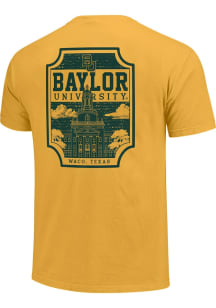 Baylor Bears Gold Campus Badge Short Sleeve T Shirt