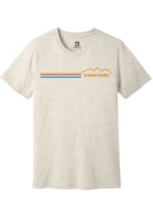 Summit Sportswear Colorado Oatmeal Colorful Mountain Short Sleeve Fashion T Shirt