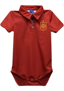 Vive La Fete Spain National Team Baby Red Bessie Short Sleeve One Piece Polo