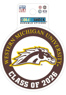Western Michigan Broncos Class of 2026 Durable Stickers - Brown