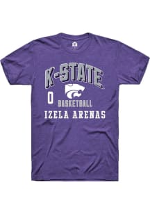 Izela Arenas K-State Wildcats Purple NIL Arch Logo Short Sleeve Player T Shirt