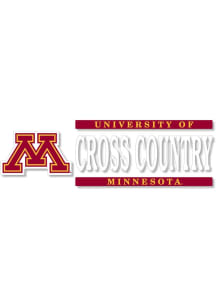Minnesota Golden Gophers 6x2 Cross Country Auto Decal - Maroon