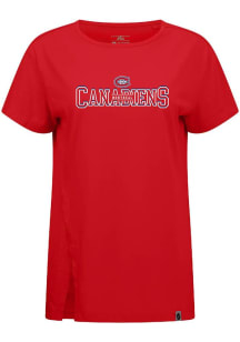 Levelwear Montreal Canadiens Womens Red Influx Journey Short Sleeve T-Shirt