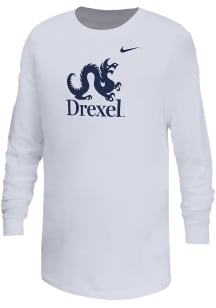 Nike Drexel Dragons Youth White School Logo Long Sleeve T-Shirt