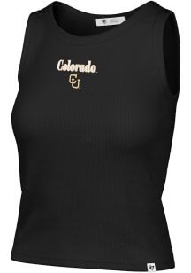 47 Colorado Buffaloes Womens Black Straight Cut Tank Top