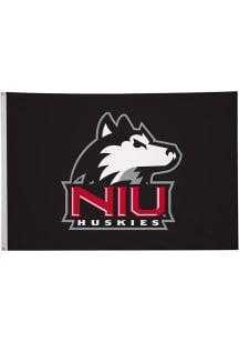 Northern Illinois Huskies 4' x 6' Silk Screen Grommet Flag - Black