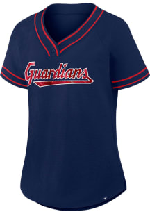 Cleveland Guardians Womens Team First Fashion Baseball Jersey - Navy Blue