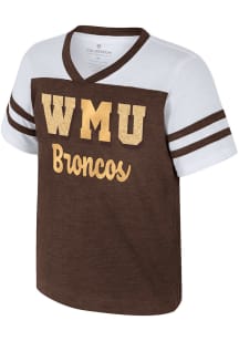 Colosseum Western Michigan Broncos Toddler Girls Gold Space Opera Short Sleeve Fashion T-Shirt