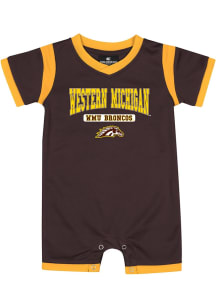 Colosseum Western Michigan Broncos Baby Gold Arcade Short Sleeve One Piece