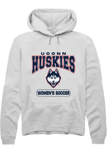 Summit Sportswear UConn Huskies Mens White Women's Soccer Long Sleeve Hoodie