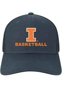 Legacy Illinois Fighting Illini Basketball Mid Pro Trucker Adjustable Hat - Navy Blue