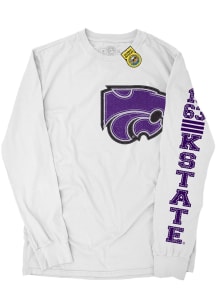 K-State Wildcats White Redux Letterman Long Sleeve T Shirt