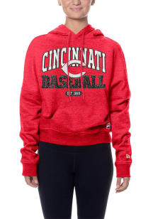 New Era Cincinnati Reds Womens Red Throwback Hooded Sweatshirt