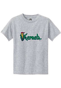 Summit Sportswear Cedar Rapids Kernels Youth Grey Alt Logo Wordmark Short Sleeve T-Shirt
