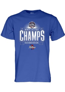 Blue 84 Tulsa Golden Hurricane Blue American Volleyball Champions Short Sleeve T Shirt