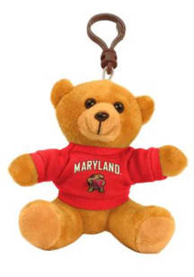 Maryland Terrapins Bear Plush Keychain - Red