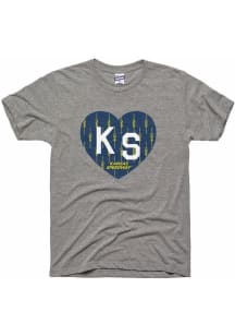 Charlie Hustle NASCAR Gear Grey KS Speedway Heart Short Sleeve Fashion T Shirt
