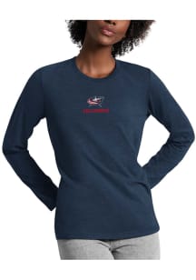 Columbus Blue Jackets Womens Navy Blue Rookie LS Tee