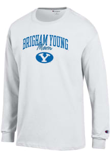 Champion BYU Cougars White Mom Script Jersey Long Sleeve T Shirt