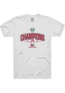 Summit Sportswear Rider Broncs White MAC 2026 Wrestling Champions Short Sleeve T Shirt