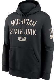Nike Michigan State Spartans Mens Black Club Fleece Long Sleeve Hoodie