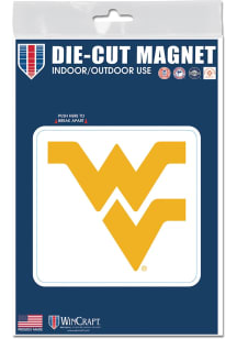 West Virginia Mountaineers 3x5 Car Magnet - Yellow