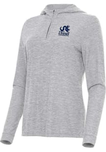 Antigua Drexel Dragons Womens Grey Academic Daybreak Qtr Zip
