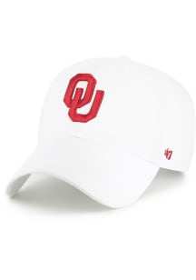 47 Oklahoma Sooners Clean Up Adjustable Hat - White