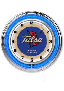 Tulsa Golden Hurricane 19in Neon Wall Clock