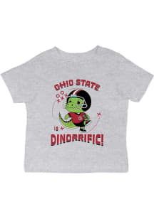 Vive La Fete Ohio State Buckeyes Infant Dino-Riffic Short Sleeve T-Shirt Grey
