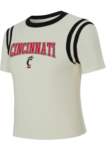 Concepts Sport Cincinnati Bearcats Womens Cream Ladies Football Short Sleeve T-Shirt
