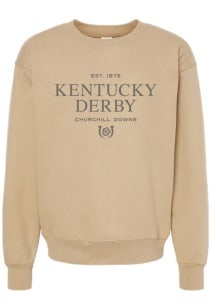 Kentucky Derby Mens Oatmeal Kentucky Derby Long Sleeve Crew Sweatshirt