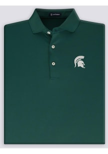 Turtleson Michigan State Spartans Mens Green Victory Short Sleeve Fashion Polo