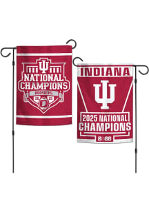 Indiana Hoosiers 2025 National Champs 2-Sided Garden Flag - Crimson